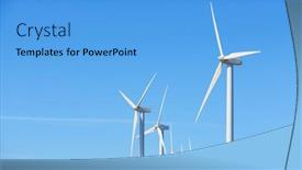  Presentation with electrical generators - Slides featuring wind-turbine-generators-for-renewable background and a teal colored foreground