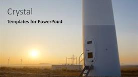 Presentation with electrical generators - PPT layouts having wind-turbine-generators-for-sustainable background and a light gray colored foreground