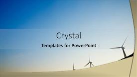  Presentation with electrical generators - Slides having wind-turbine-generators-for-sustainable background and a  colored foreground