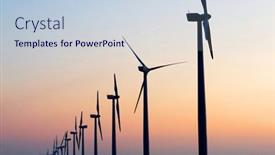  Presentation with electrical generators - PPT theme consisting of wind-turbine-generators-for-sustainable background and a lemonade colored foreground
