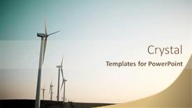  Presentation with electrical generators - Slides enhanced with wind-turbine-generators-for-sustainable background and a cream colored foreground