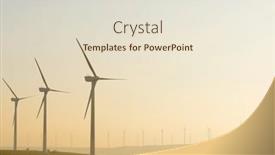  Presentation with electrical generators - PPT theme enhanced with wind-turbine-generators-for-sustainable background and a lemonade colored foreground
