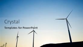  Presentation with electrical generators - Slide set enhanced with wind-turbine-generators-for-sustainable background and a  colored foreground