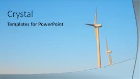  Presentation with electrical generators - PPT layouts enhanced with wind-turbine-generators-for-sustainable background and a light blue colored foreground