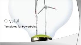  Presentation with turbine - Amazing slides having wind-turbine-in-bulb backdrop and a cool aqua colored foreground