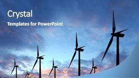  Presentation with offshore wind turbine installation - Colorful PPT layouts enhanced with wind turbine in the sunset backdrop and a ocean colored foreground