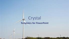  Presentation with towers - Slides enhanced with wind-turbine-towers-under-blue background and a light blue colored foreground