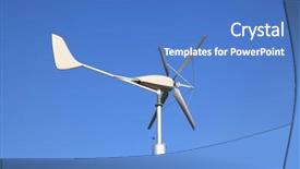  Presentation with green power - Colorful PPT layouts enhanced with wind turbine using as green backdrop and a  colored foreground