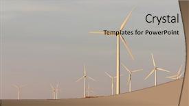  Presentation with wind turbines - Presentation with  background and a  colored foreground