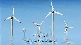  Presentation with alternative energy - Slides consisting of wind-turbines-for-alternative-energy background and a light blue colored foreground