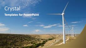  Presentation with wind turbines - Audience pleasing PPT layouts consisting of wind-turbines-for-electric-power backdrop and a teal colored foreground