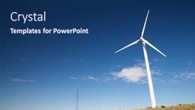  Presentation with wind turbines - Amazing slide set having wind-turbines-for-electric-power backdrop and a navy blue colored foreground