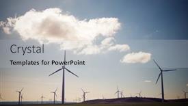  Presentation with wind turbines - Amazing presentation design having wind-turbines-for-electric-power backdrop and a light gray colored foreground
