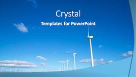  Presentation with wind turbines - Slide set enhanced with wind-turbines-for-electric-power background and a ocean colored foreground