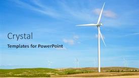  Presentation with wind turbines - Presentation having wind-turbines-for-electric-power background and a light blue colored foreground