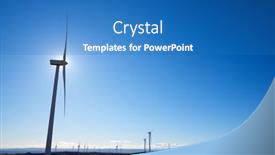  Presentation with electric pole electrical power poles - Presentation theme enhanced with wind-turbines-for-electric-power background and a teal colored foreground