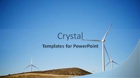  Presentation with wind turbines - PPT layouts consisting of wind-turbines-for-electric-power background and a light blue colored foreground
