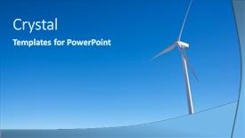  Presentation with wind turbines - Presentation theme enhanced with wind-turbines-for-electric-power background and a gray colored foreground