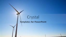  Presentation with wind turbines - Presentation having wind-turbines-for-electric-power background and a light blue colored foreground