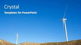  Presentation with wind turbines - PPT layouts with wind-turbines-for-electric-power background and a gray colored foreground