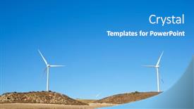  Presentation with wind turbines - PPT layouts consisting of wind-turbines-for-electric-power background and a teal colored foreground