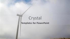  Presentation with green power - Slides enhanced with wind-turbines-for-green-electric background and a light gray colored foreground