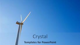 Presentation with wind energy - PPT theme consisting of wind-turbines-generator-for-sustainable background and a light blue colored foreground