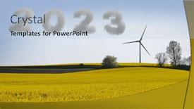  Presentation with wind turbines - Presentation enhanced with wind-turbines-in-sweden background and a light blue colored foreground