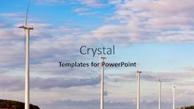  Presentation with offshore wind turbine installation - Presentation design having wind-turbines-in-the-czech background and a light blue colored foreground