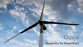  Presentation with wind turbines - Cool new theme with wind turbines in the sunset backdrop and a light blue colored foreground