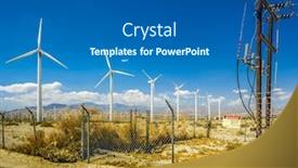  Presentation with wind turbines - PPT layouts having wind turbines outside palm spring ca background and a gray colored foreground