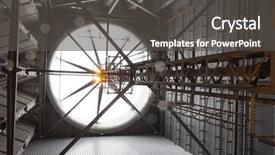  Presentation with shaft - Cool new theme with wind ventilator - industrial ventilating shaft backdrop and a dark gray colored foreground