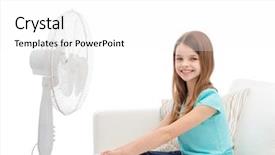  Presentation with wind weather - Audience pleasing presentation design consisting of wind ventilator - summer weather and equipment concept backdrop and a white colored foreground