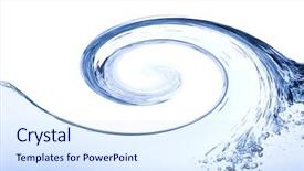  Presentation with deep ocean - Amazing PPT theme having wind water - wild deep blue ocean curl backdrop and a sky blue colored foreground