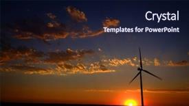  Presentation with power - Cool new PPT layouts with wind with winmill blowing backdrop and a navy blue colored foreground