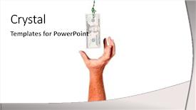  Presentation with heaven - Presentation design featuring windfall of money or money background and a white colored foreground