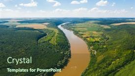  Presentation with bird eye view - Audience pleasing slides consisting of winding-canyon-of-the-dniester backdrop and a tawny brown colored foreground