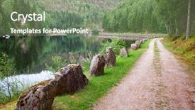  Presentation with preserved - PPT theme featuring winding one lane well-preserved background and a violet colored foreground