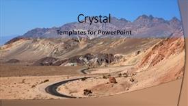  Presentation with death - Presentation with winding road in death valley background and a light blue colored foreground