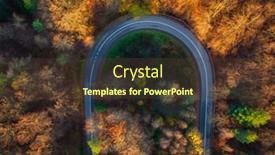  Presentation with lake - Slides having winding-road-in-the-kashubian background and a tawny brown colored foreground