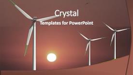  Presentation with green energy - Audience pleasing presentation consisting of windmill abstrack - green field energy backdrop and a  colored foreground