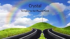  Presentation with heaven - Presentation theme with windmill abstrack - highway to heaven background and a  colored foreground