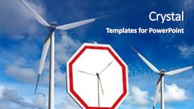  Presentation with zone - Colorful slides enhanced with windmill abstrack - wind turbines zone backdrop and a ocean colored foreground
