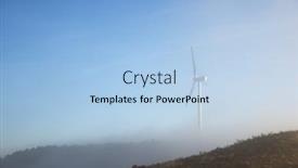  Presentation with windmill - Presentation theme featuring windmill-for-electric-power-production background and a light blue colored foreground