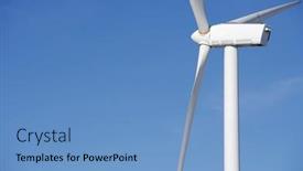  Presentation with windmill - PPT theme featuring windmill-for-electric-power-production background and a teal colored foreground