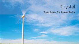  Presentation with windmill - Slides having windmill-for-renewable-electrical-energy background and a light blue colored foreground