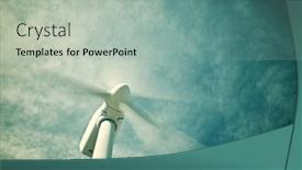  Presentation with windmill - Slide deck featuring windmill-for-renewable-electrical-energy background and a seafoam green colored foreground