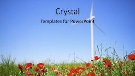  Presentation with renewable energy - Audience pleasing PPT theme consisting of windmill-for-renewable-energy-production backdrop and a light blue colored foreground