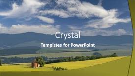  Presentation with windmill - Presentation having windmill-in-chvalkovice-southern-moravia background and a ocean colored foreground