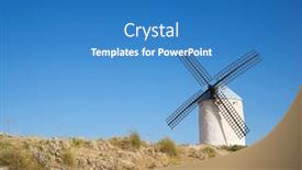  Presentation with windmill - Beautiful presentation featuring windmill-in-consuegra-toledo-province backdrop and a teal colored foreground
